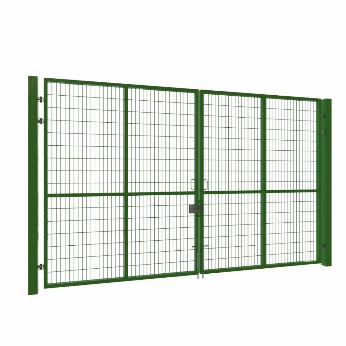055-08. ворота распашные вр. ворота и калитки 3-д гиттер. ворота со сварной сеткой ral8017. H.