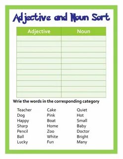 Noun adjective