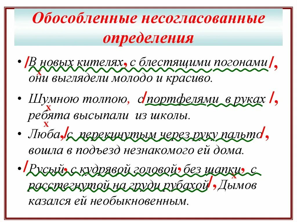 5 примеров несогласованных определений Интерактивные таблицы по теме: "Синтаксис и пунктуация"