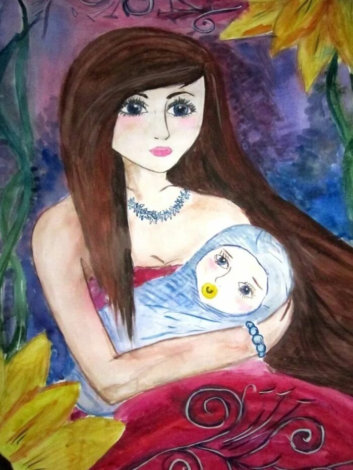 Рисунок для мамы. Портрет мамы. Детские рисунки. Детские рисунки мамы. Материнство изо