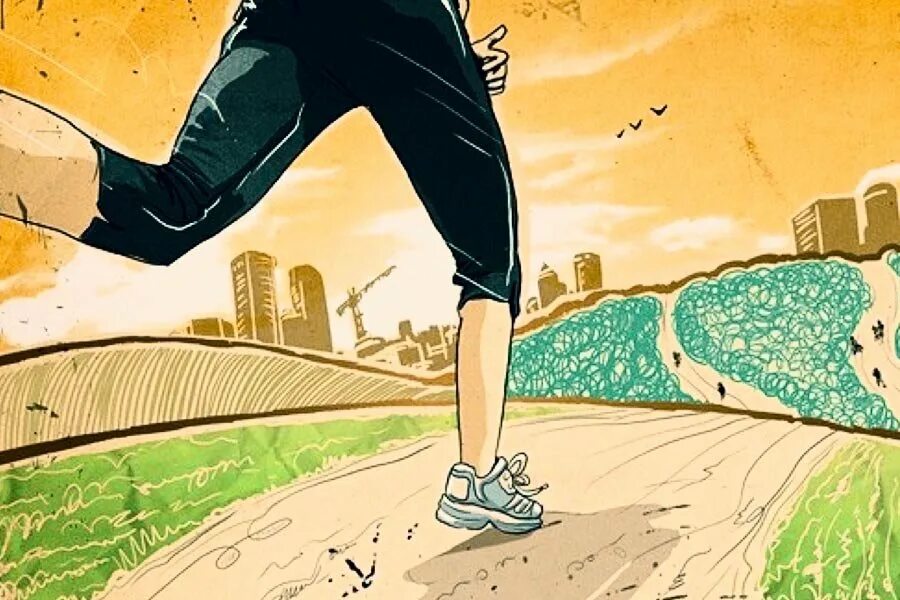 Running art. Running art