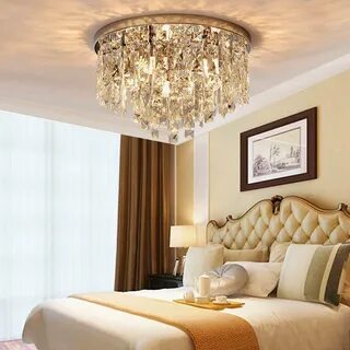 Люстры для спальни в современном стиле с натяжным потолком - фото