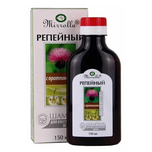 Шампунь в аптеке для роста. Репейный шампунь mirrolla. шампунь репейный с витаминами 150 мл мирролла. шампунь mirrolla 150мл репейный с протеинами36. шампунь репейный с комплексом витаминов мирола.
