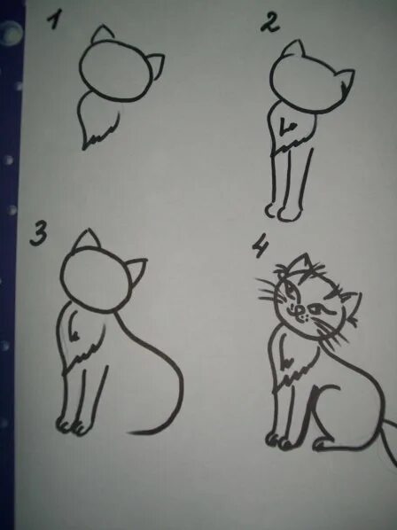 Покажи где там рисуют. Рисование кошки. Поэтапное рисование кошки. Простые поэтапные рисунки для детей. Поэтапное рисование кошки для детей.