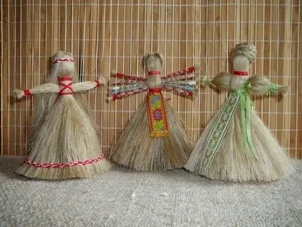 Кукла масленица из джута