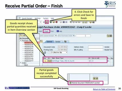 Order part
