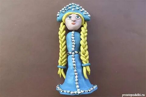 Снегурочка из мягкого пластилина
