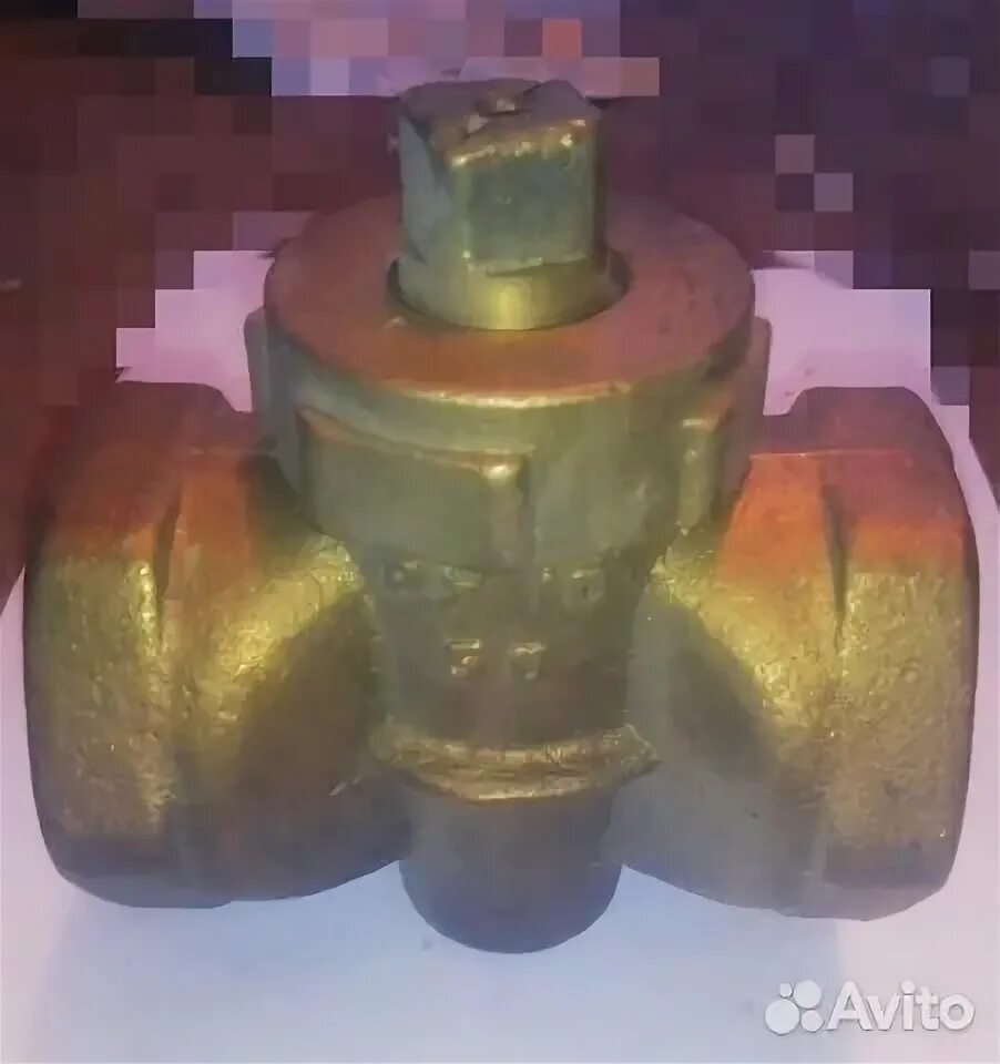 Кран пробко-сальниковый латунь 11б6бк Ду 25 Ру10 G1" ВР пробка комбинированная К