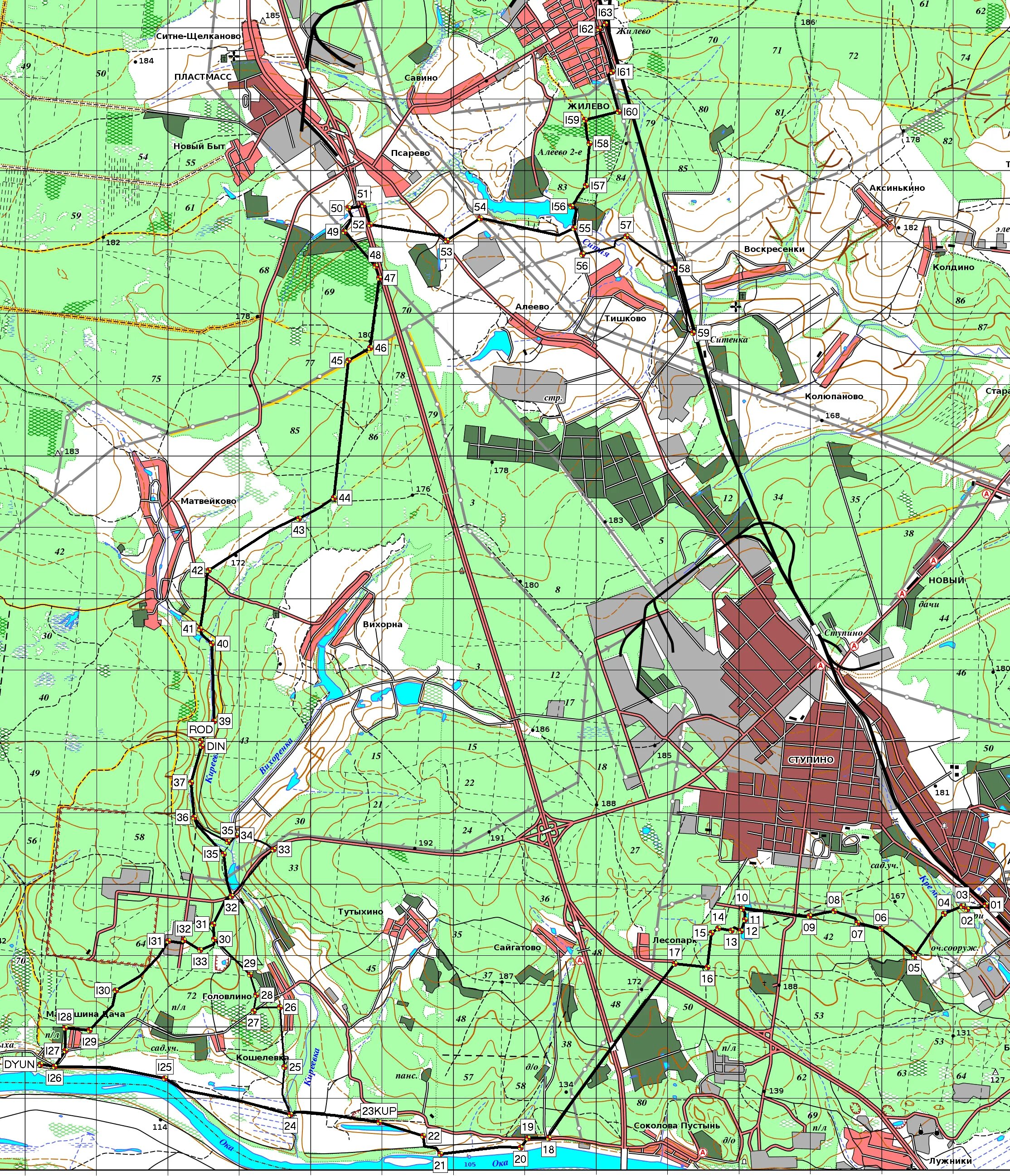 Новый быт на карте. Малюшина дача ступинский район. Сергиево-посадский район границы. Чехов на карте. Маршруты для походов в подмосковье.
