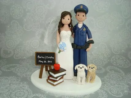 Personalized Police Officer Cake Topper with photograph incl