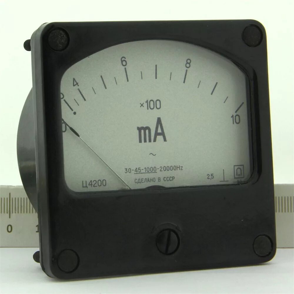 микроамперметр м42305 0-100мка. миллиамперметры постоянного тока.
