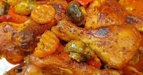 Тушеные ножки с овощами