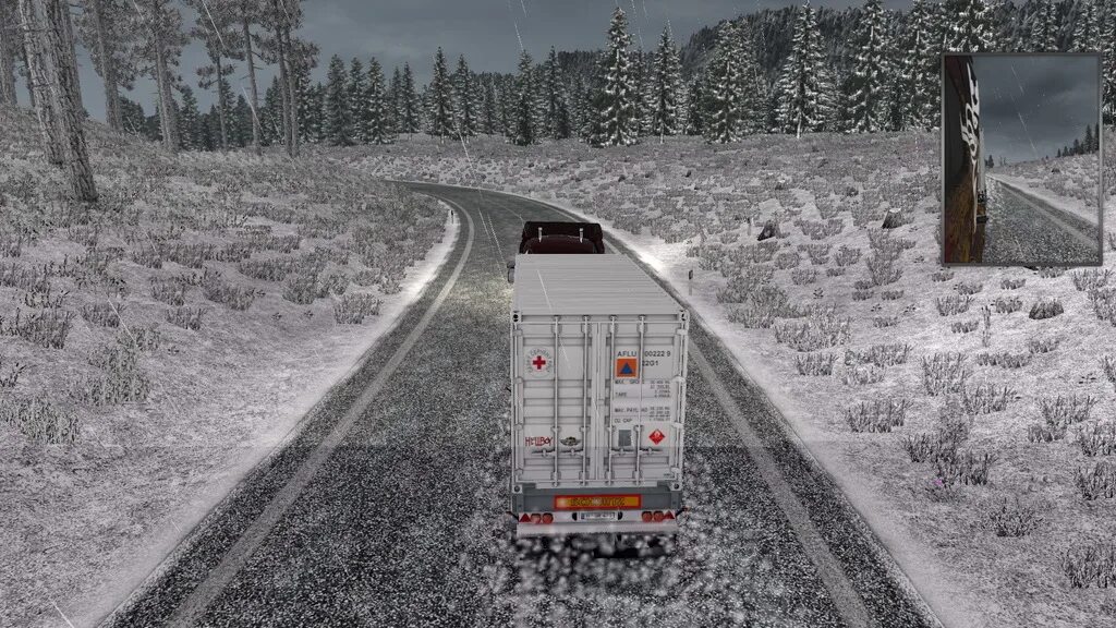 Лес етс 2. Снег на трафике етс 2. НТС 2 1.46 зимний мод. ETS 2 Snow Tires.