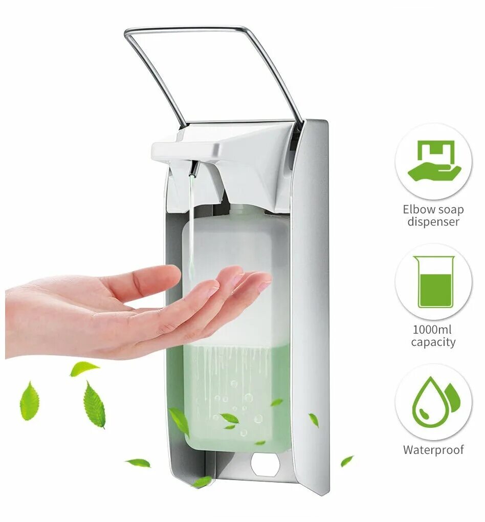Дозатор для мытья рук. Дозатор для жидкого мыла elbows soap dispenser. дозатор настенный локтевой пластиковый 1000мл, х-2261 кнр. локтевой дозатор для антисептика настенный. дозатор для жидкого мыла dis-0013.