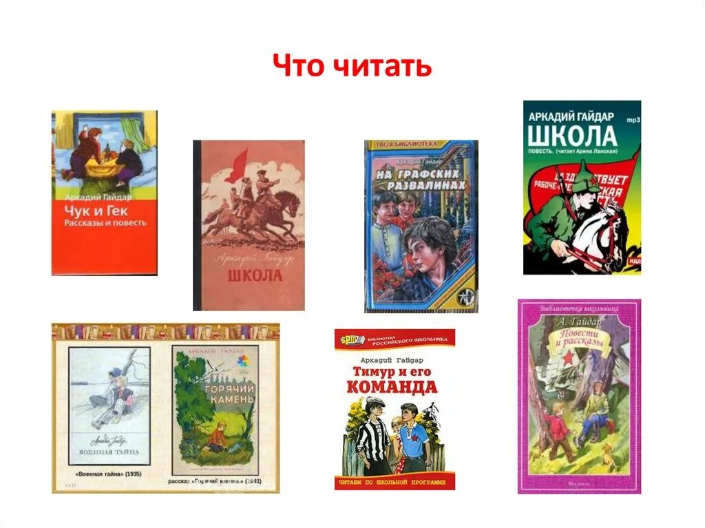 Основные произведения гайдара. Книги Аркадия Гайдара.