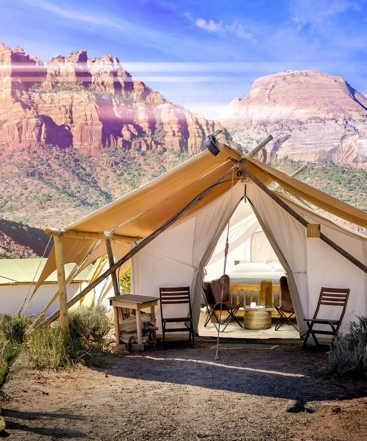 Under canvas