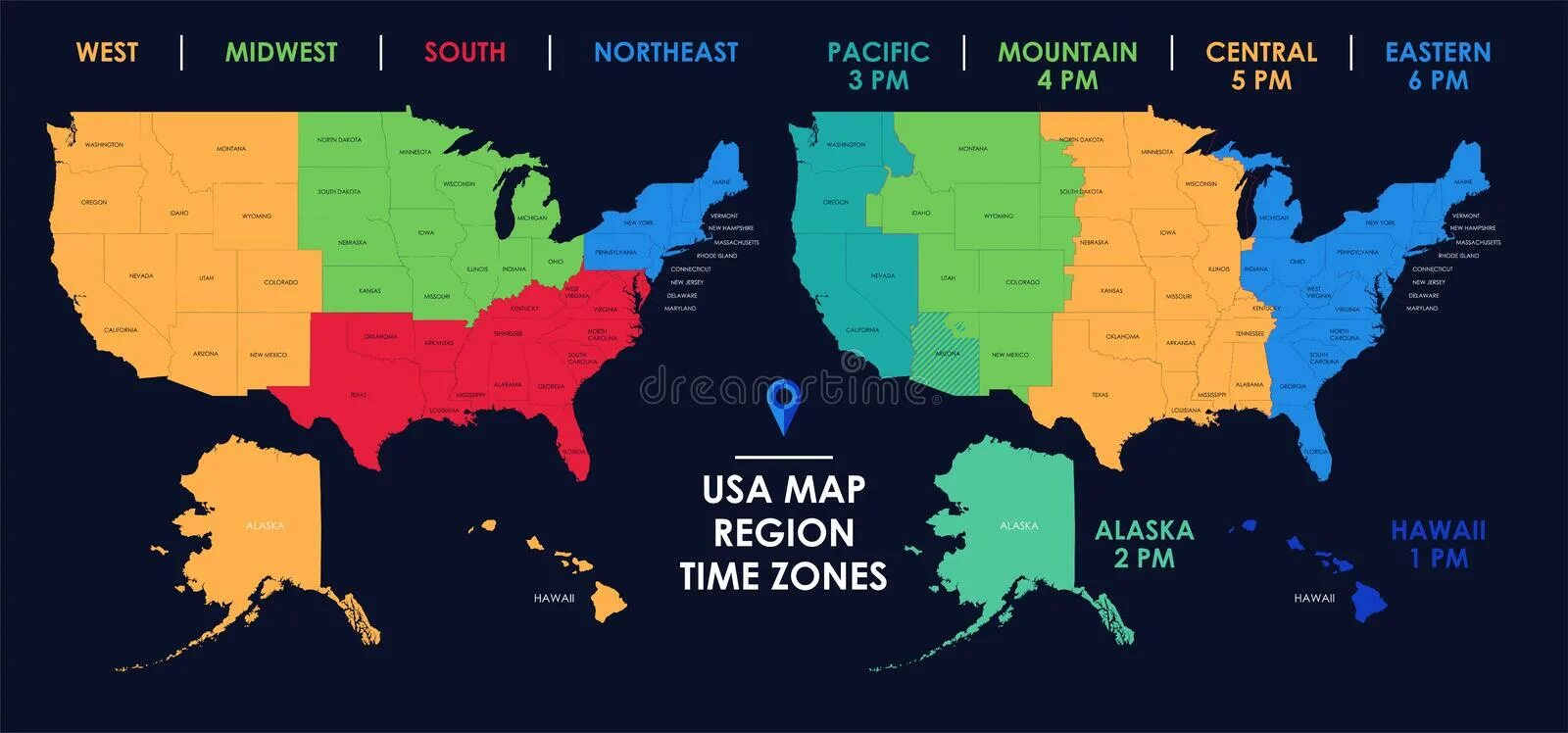 Region time. Карта США. Часовые пояса Америки на карте. Территория США. Климат в Америке по Штатам.