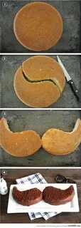 Сердце из круглого коржа