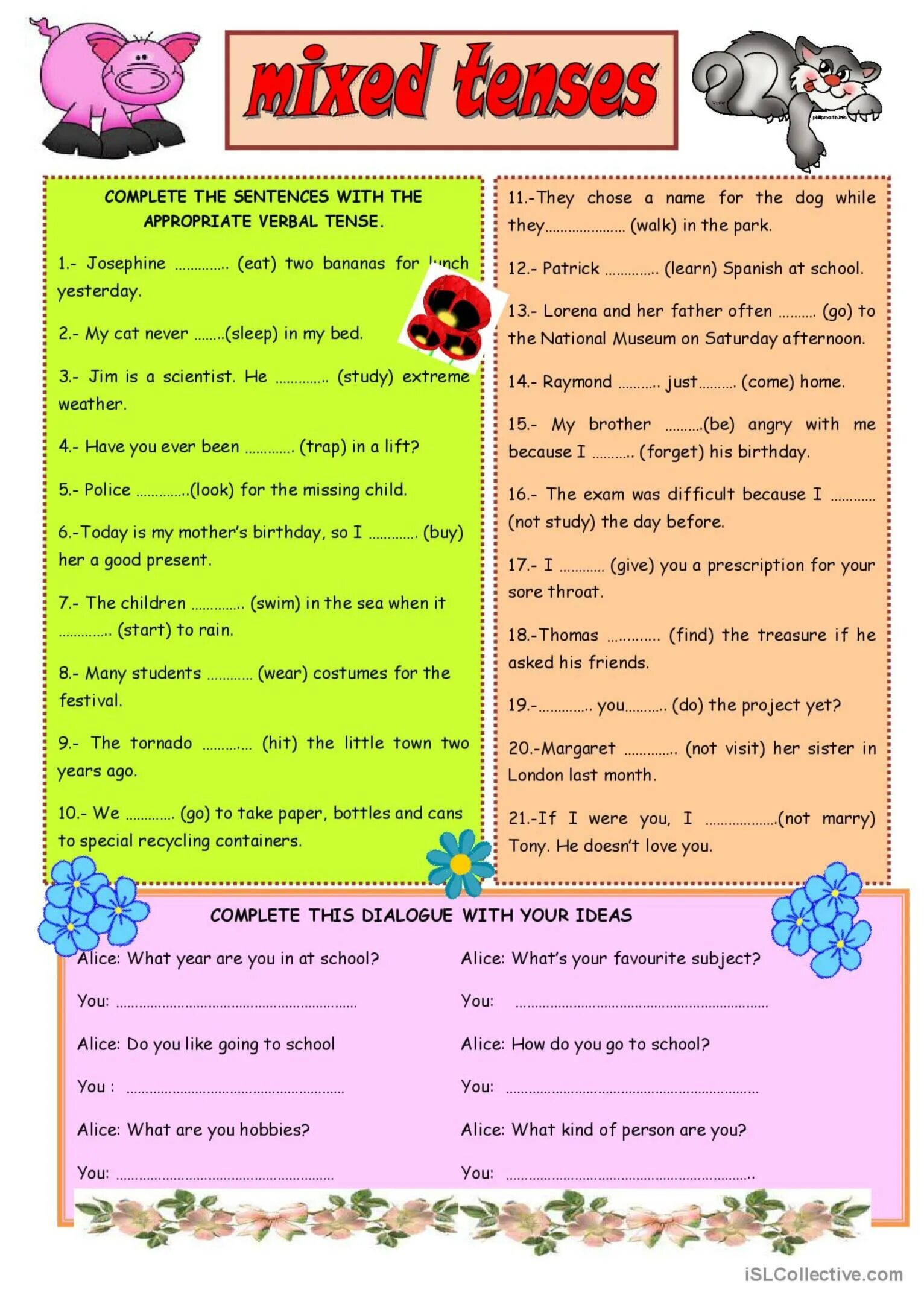 Mixed Tenses. Английский упражнения present simple past simple Worksheet. Грамматика Mixed Tenses. Упражнение на past Tenses Test. Past tenses worksheet