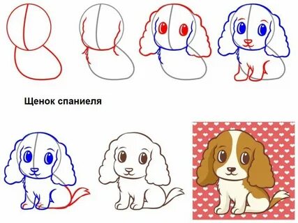 Рисунок собачки карандашом для детей легкие