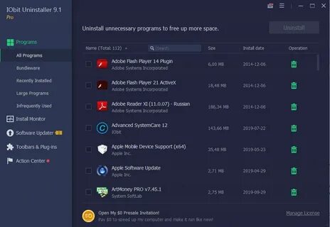 Iobit uninstaller pro
