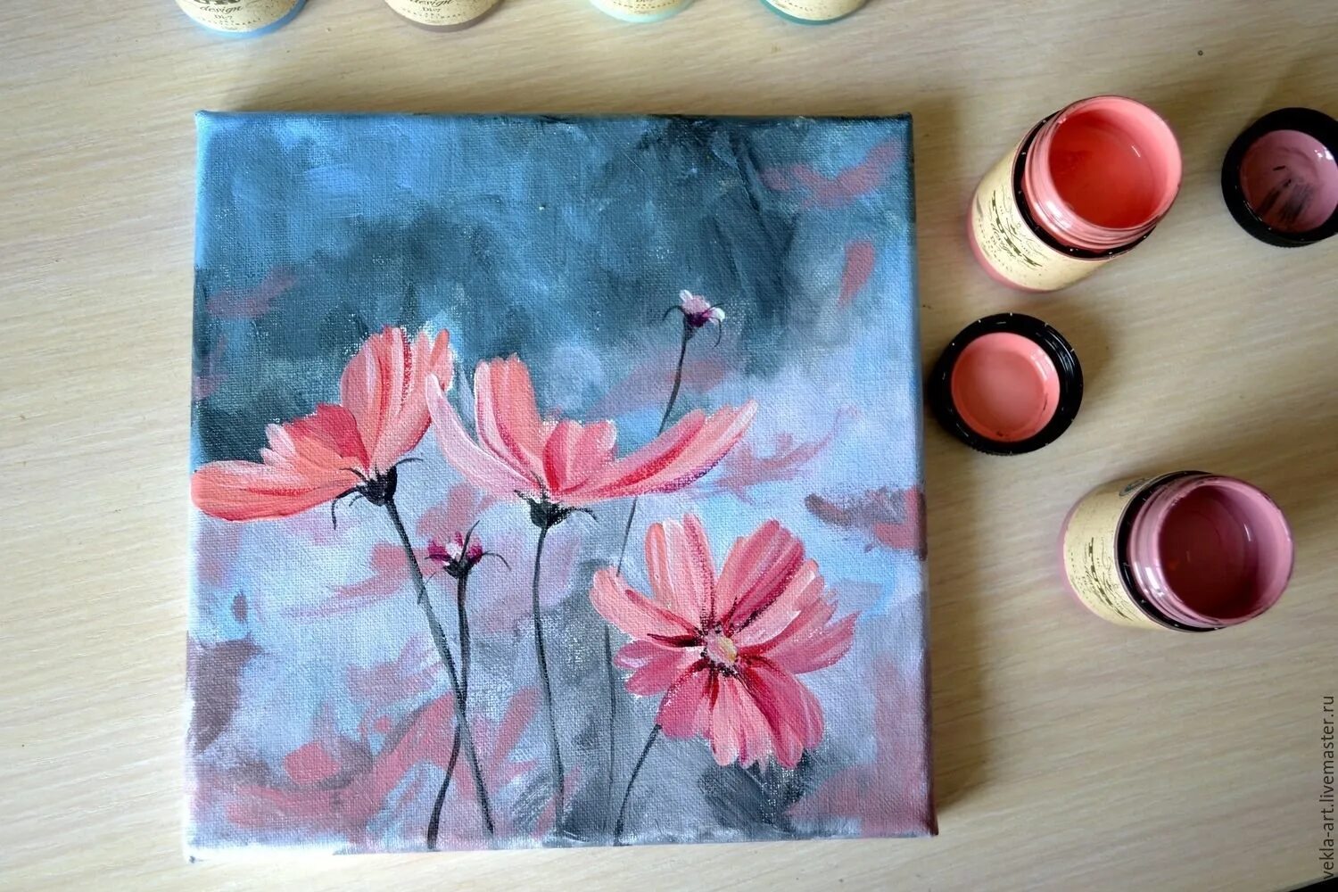 рисование акрилом для начинающих. пейзаж акриловыми красками. рисунок облаков акрилом. рисунки красками для начинающих. рисунки маслом для начинающих.