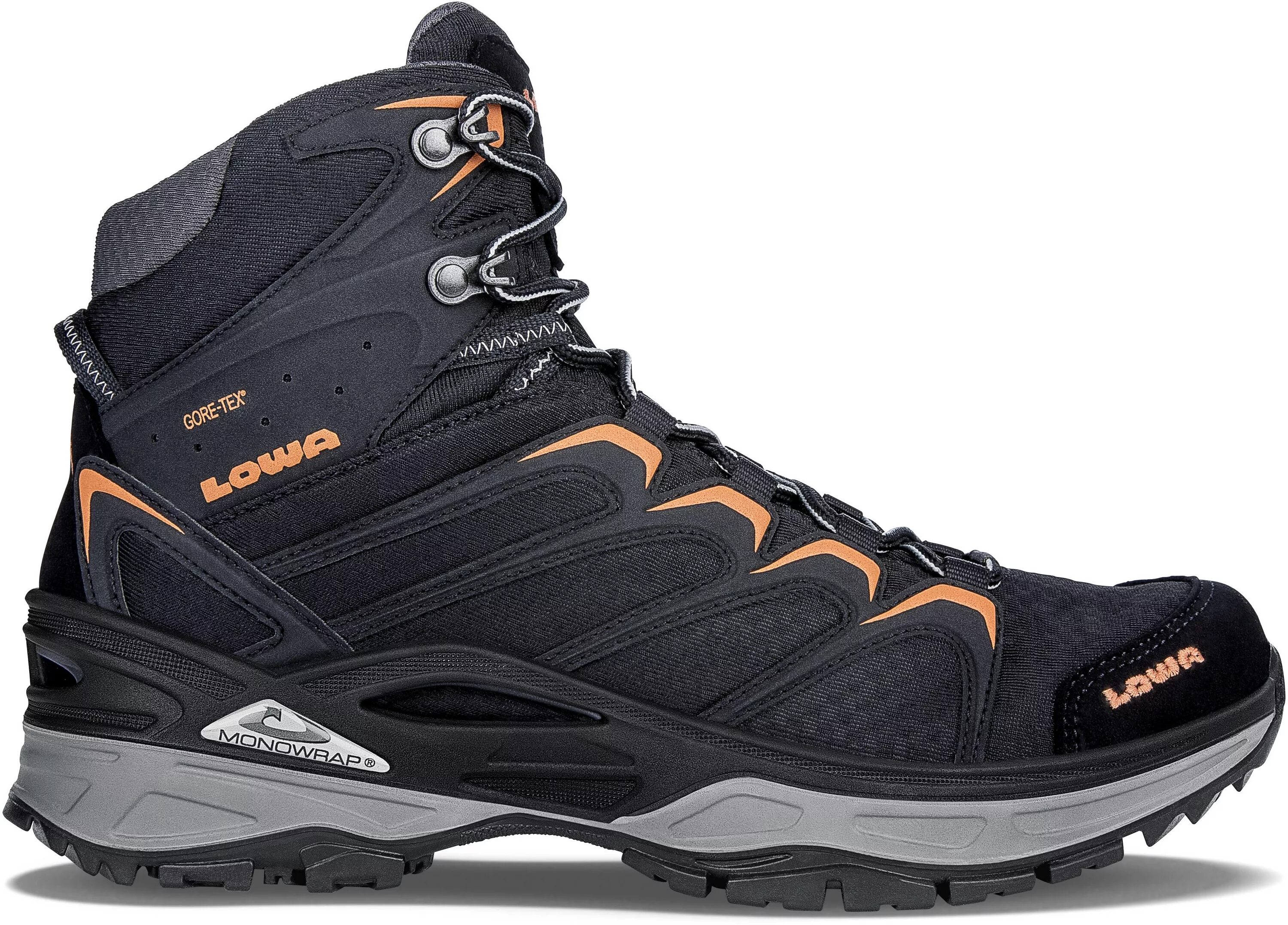 Лова инокс. Lowa Innox GTX Mid Black-Orange. Lowa Innox Ice GTX Mid. Gore-Tex Lowa Innox. Треккинговые ботинки Lowa Gorgon GTX.