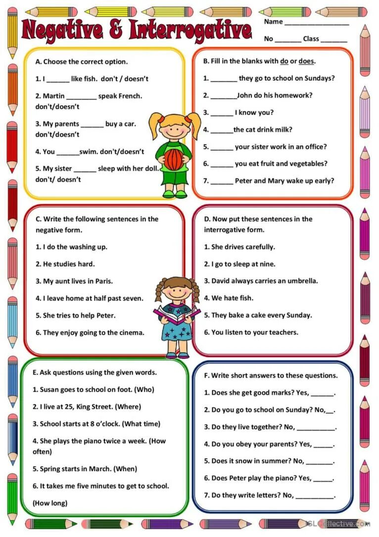 Form interrogative sentences. Present simple negative and questions Worksheets. Present simple вопросы Worksheets. Present simple simple exercises. Present simple negative and interrogative.
