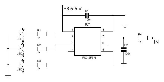 5 12 f. Схемы подмоток спидометров на pic12f675. RGB led на pic12f629. Pic12f675 бегущие огни. 12f675 управление RGB светодиодом.