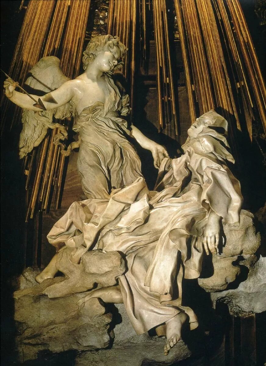 Лоренцо Бернини экстаз Святой Терезы. Лоренцо Бернини скульптура экстаз Святой Терезы. Статуя Святой Терезы Бернини.