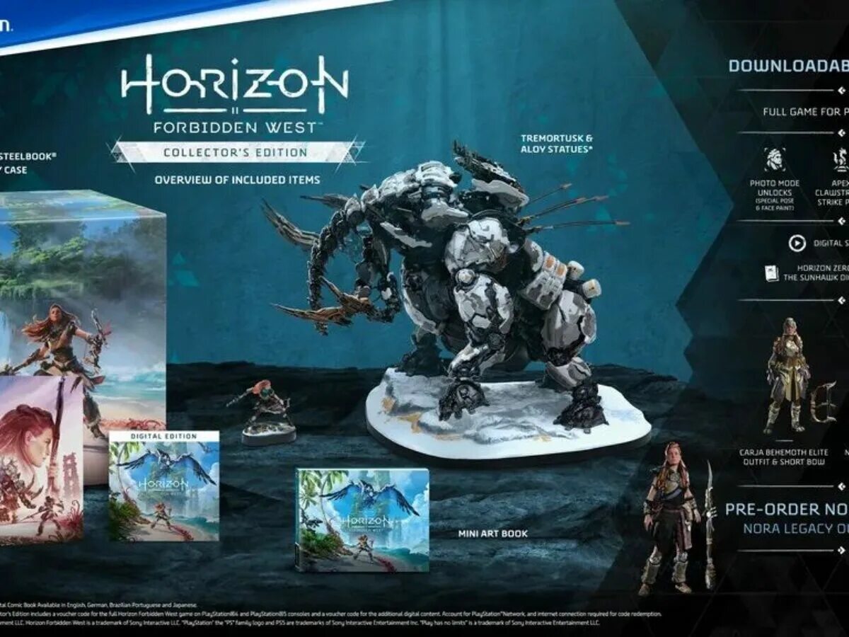 Horizon forbidden west complete edition моды. Horizon Forbidden West ps4 коллекционное издание. Horizon Forbidden West tremortusk. Игра Horizon Запретный Запад ps4.