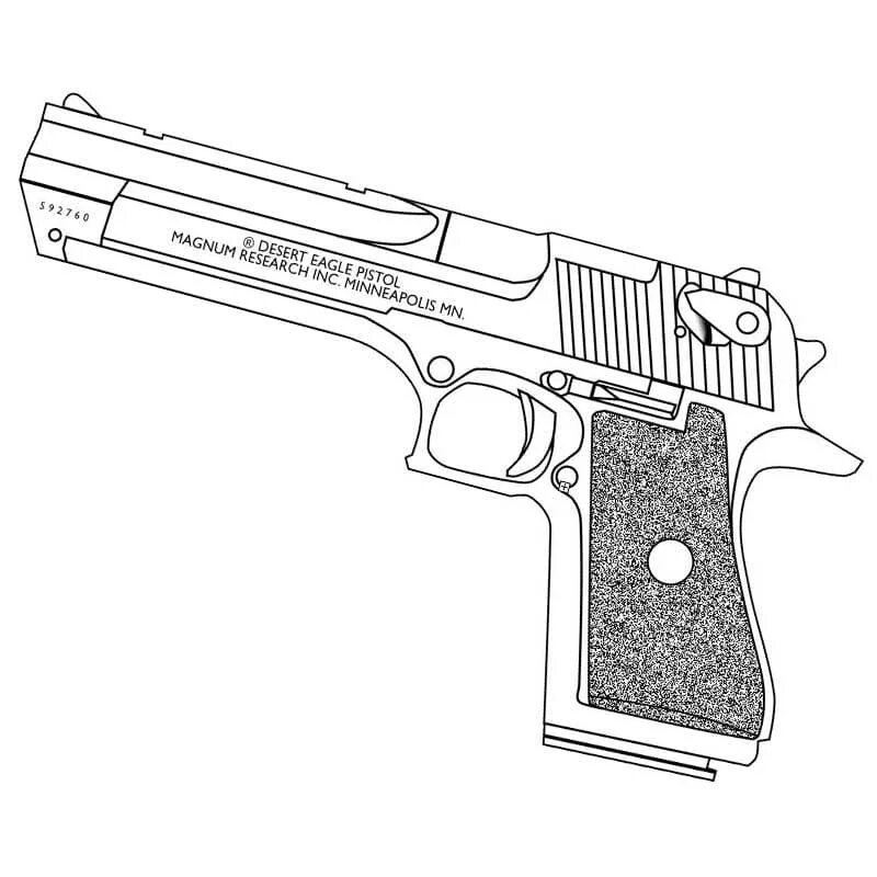 Чертеж дигла. Desert Eagle cal.50 чертеж. Чертёж пистолета Desert Eagle.