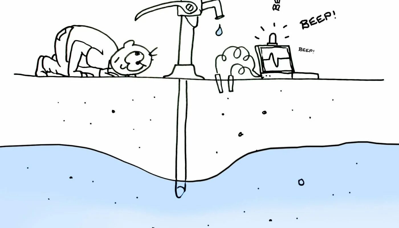 Карикатура вода. Карикатура водопровод. карикатура на берегу реки. вечный двигатель карикатура. карикатура стройка на озере.