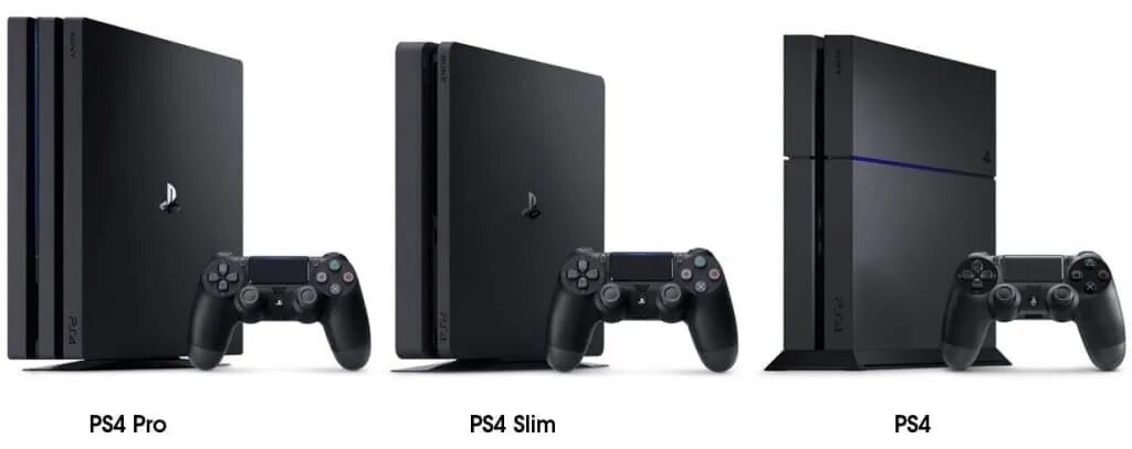 Sony playstation 5 slim разница. Ps4 ps4 Slim ps4 Pro. Sony PLAYSTATION 4 Slim fat Pro. Ps4 и ps4 Slim. Ps4 fat vs ps4 Slim.