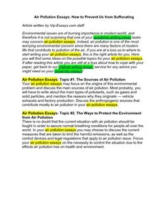 003 Essay Example Airpollutiononlineassignment Air Thatsnotus.