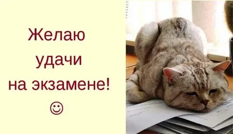 Напутствие на сдачу экзаменов