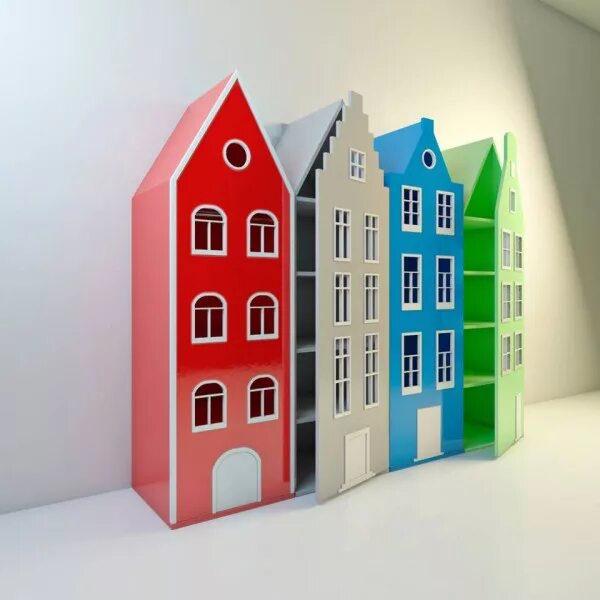 Разноцветные домики. Многоэтажный дом из картона. Домик из цветного картона. Картонный домик цветной.