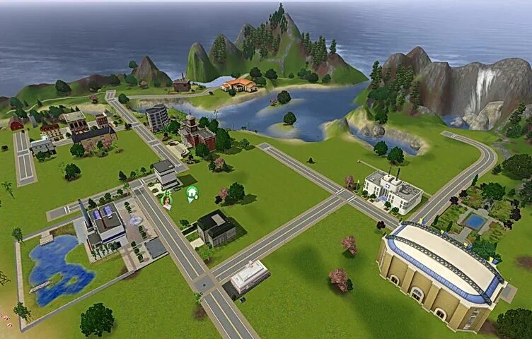 В каком городе в симс. Пентхаус симс 4 сан мишуно. Симс 2 города. Симс 3 виллоу крик. Sims 4 виллоу крик.