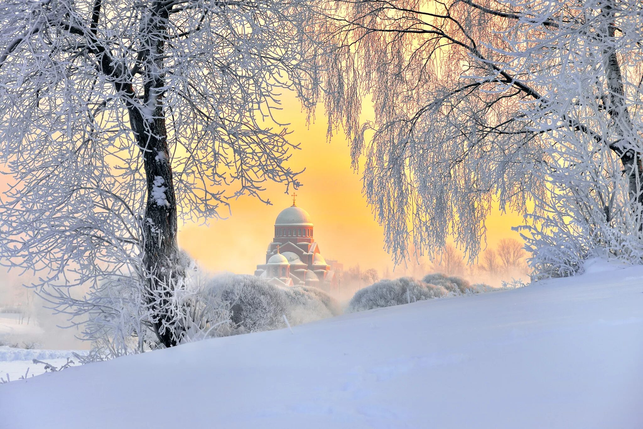 Зимний пейзаж. Снежный пейзаж. Зимняя природа. Красивая зима. Январские сугробы