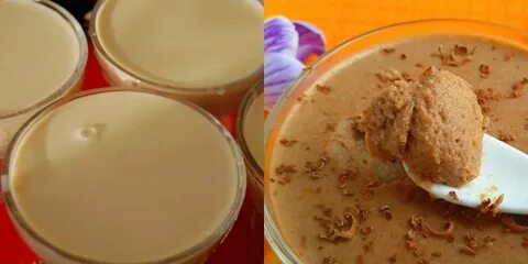 Десерт ряженка с желатином и какао
