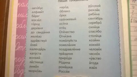 Словарные слова температура