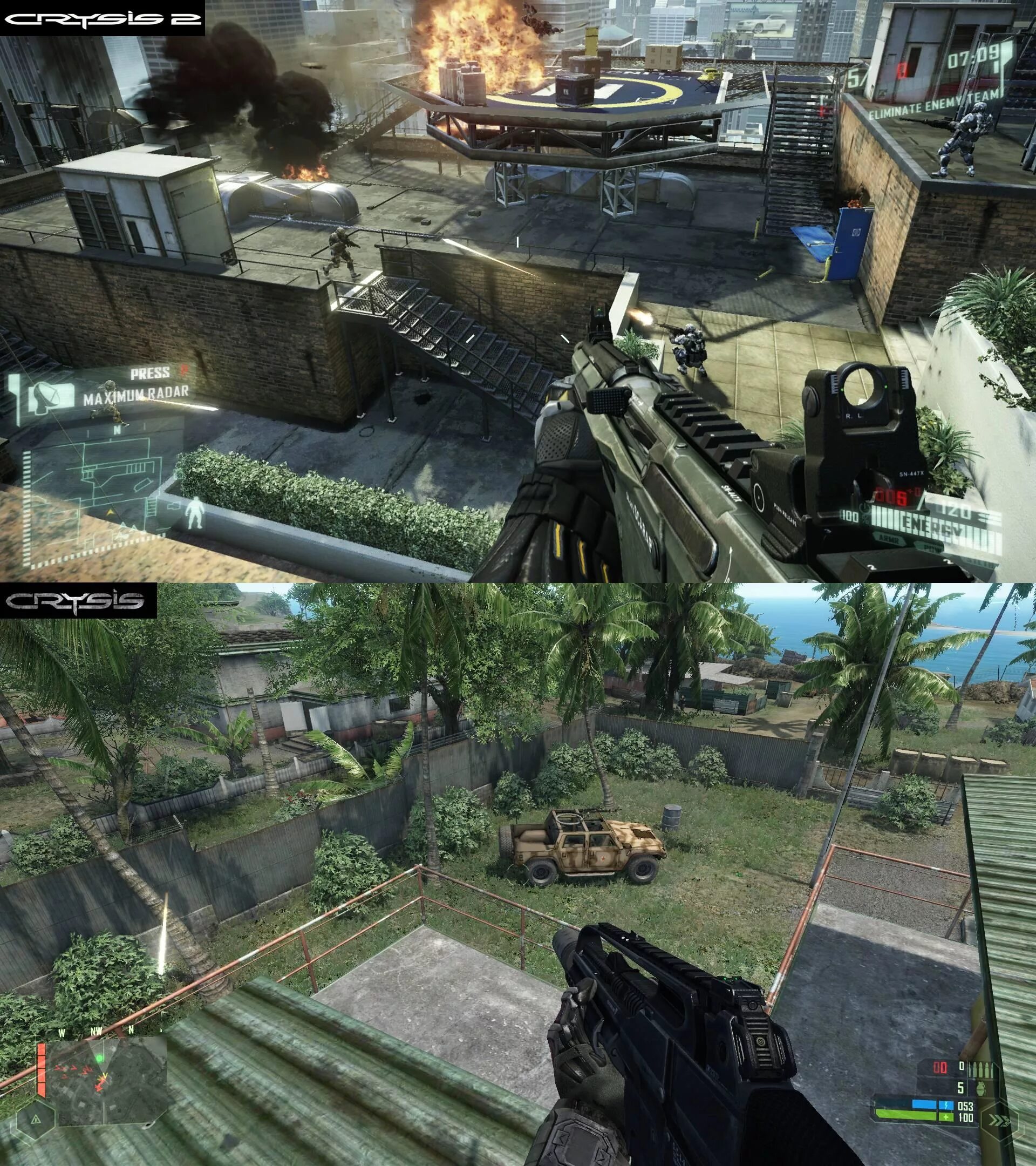 В игре появилось несколько. Crysis 1 Xbox 360. Игра Crysis 1. Crysis 1 ps3 vs Xbox 360. Crysis 1 vs 2.