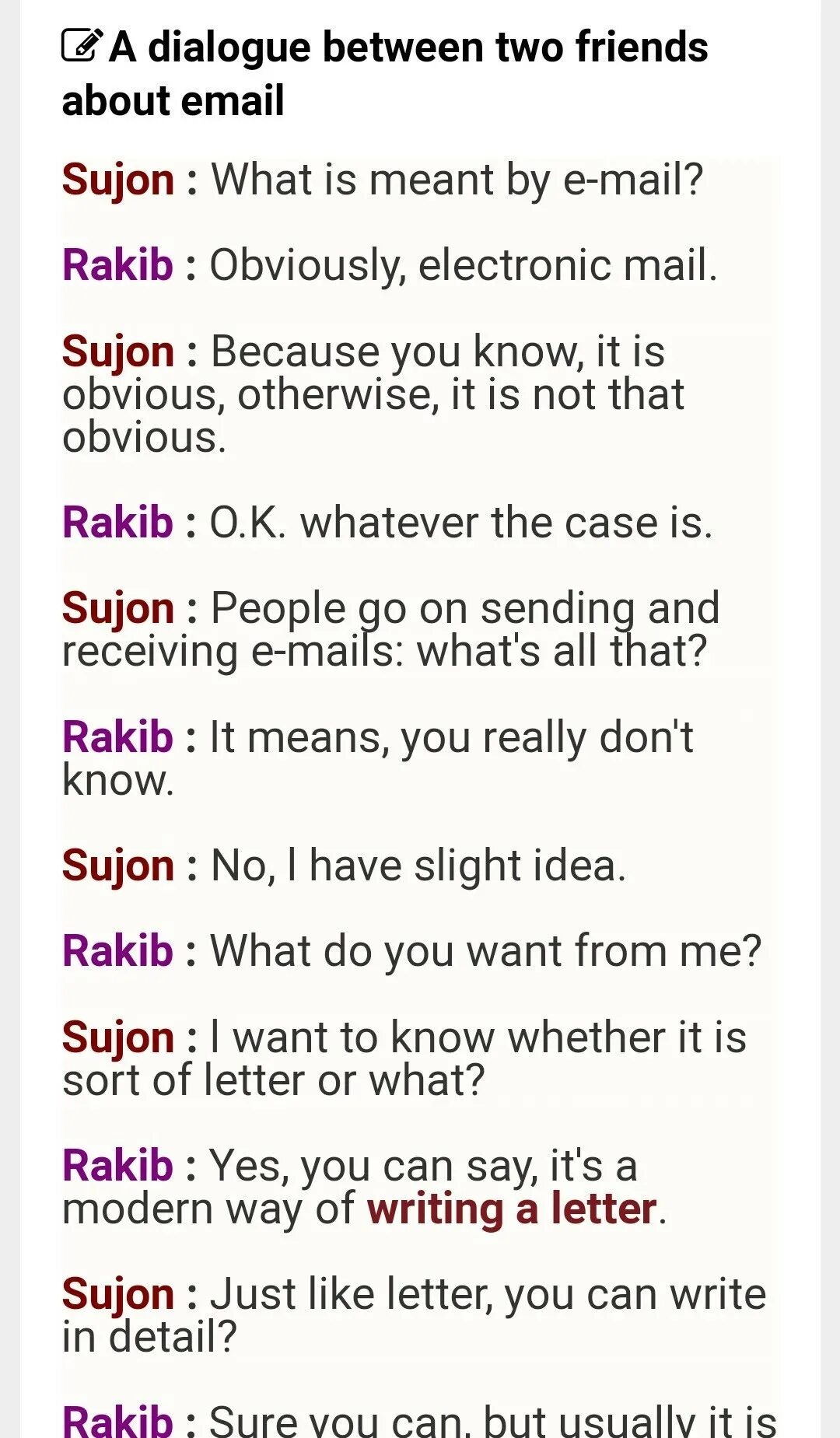 Interesting dialogue. Conversation between two friends. Conversation between friends. Dialog about two friends. Dialog between friends.