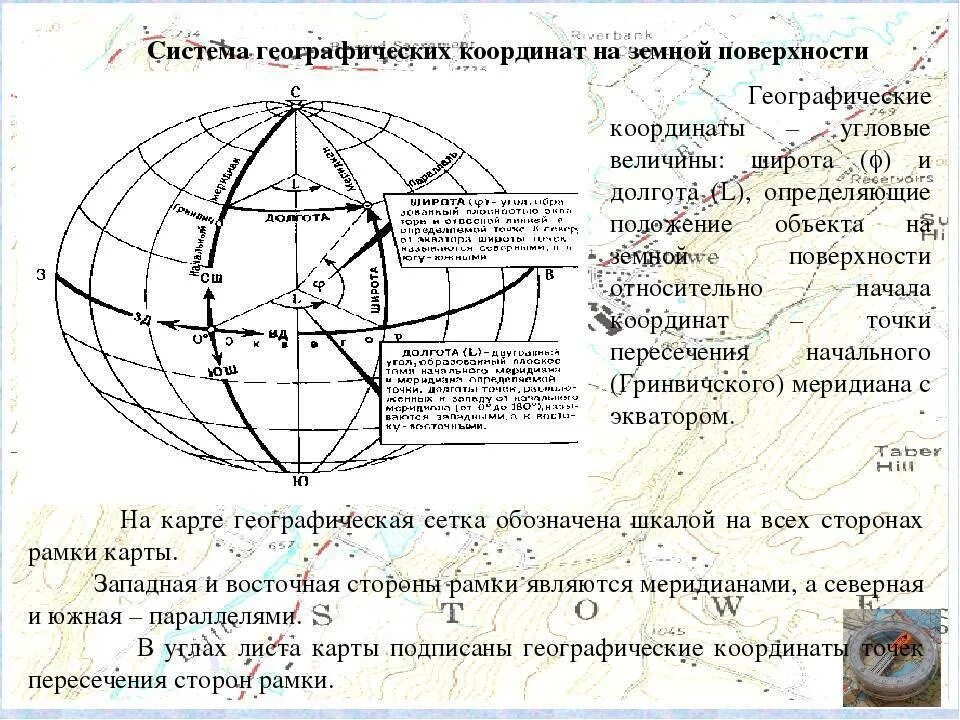 Определите по карте географическую долготу. Система географических координат на земной поверхности. Широта и долгота на карте. Система координат широта долгота. Географические координаты системы координат.