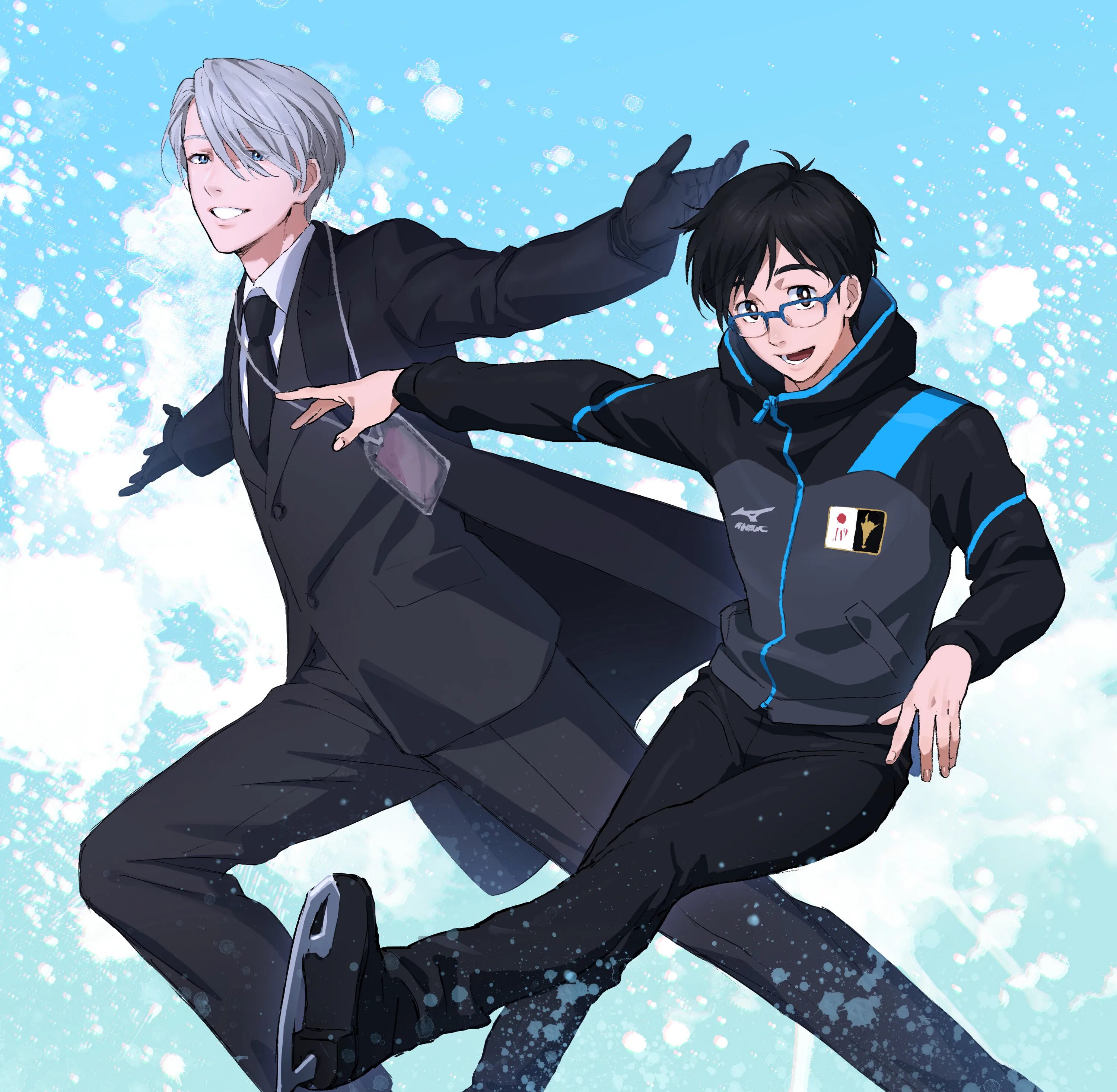 Юри на льду дата. Юри кацуки арт. yuri on ice fanart.