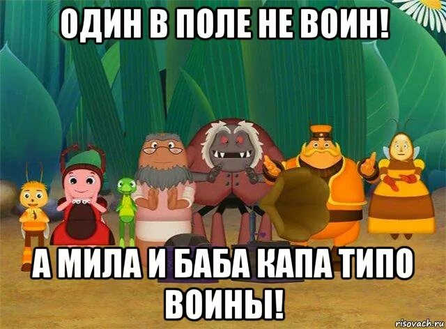 Баба Капа мемы. Один в поле не воин. Воин Мем. Приколы про бабу Капу. Не поли хату