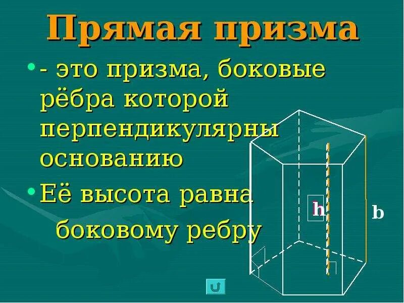 Понятие Призмы (прямая Призма, правильная Призма).. 10 Класс.Призма, правильная Призма. Боковое ребро прямой Призмы. Презентация по теме Призма.