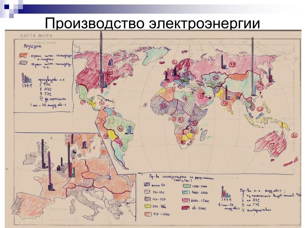 Главные страны электроэнергетики. Электроэнергетика карта.