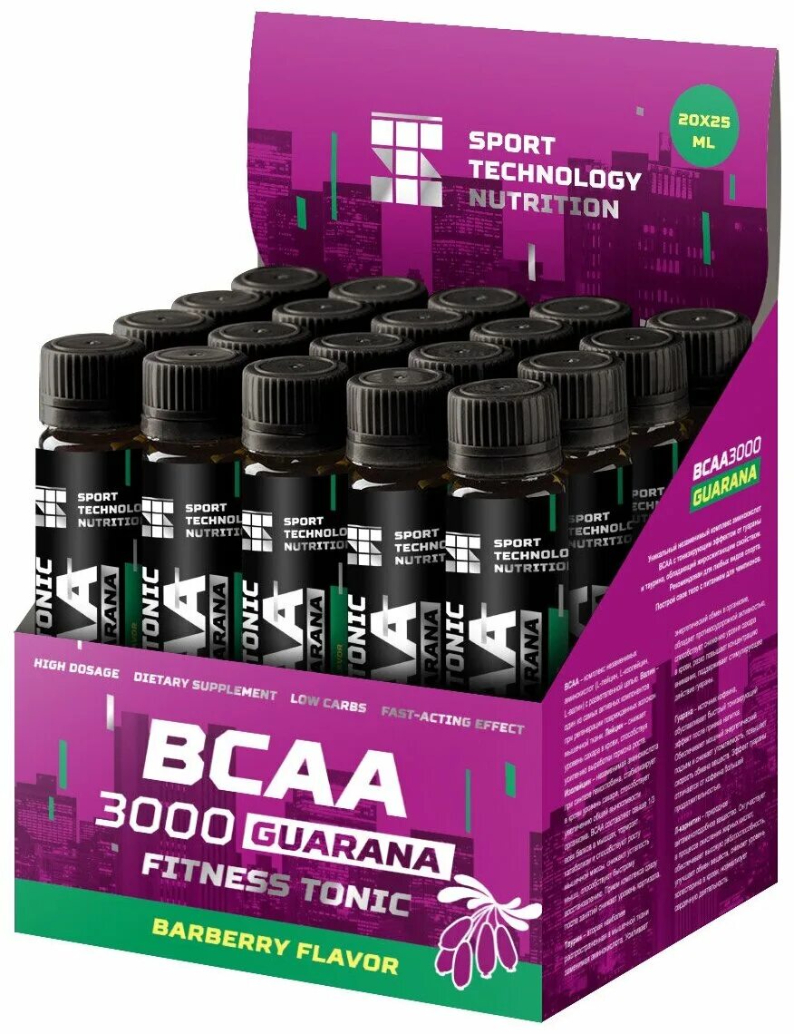 Ст ампулы BCAA 3000 (20 амп х 25 мл). Sport Technology Nutrition BCAA 3000. Guarana Sport Technology Nutrition 25 мл. Ст ампулы BCAA 2500 (20 амп х 25 мл). Гуарана спортивное питание