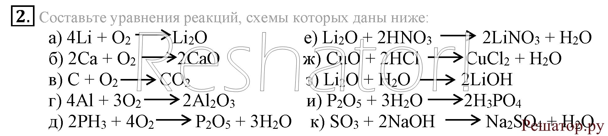 Химическая реакция li o2. Составьте уравнения реакций схемы которых даны ниже. Схема составления уравнений реакций. Составьте уравнения реакций схемы которых. Химические уравнения 8 класс.